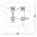 Structure pour aires de jeux extérieurs en bois de robinier