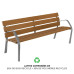 Banc public en plastique recyclé et fonte pour aménagement public