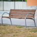 Banc public en plastique recyclé et fonte pour aménagement public