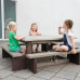 Table de pique-nique monobloc en plastique recyclé pour enfants