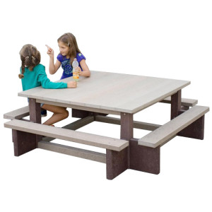 Table de pique-nique Carrée pour enfants PE Recyclé