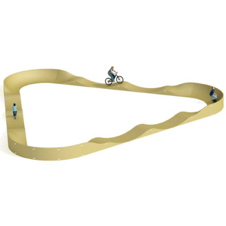 Aménagement circuit pumptrack en polyester