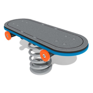 Planche de skateboard sur ressort pour aire de jeux