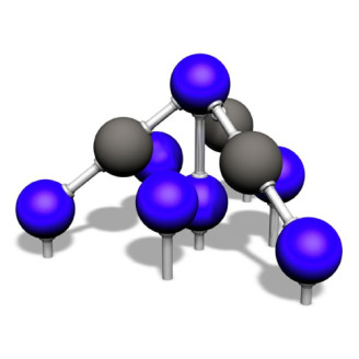 Pyramide de boules sous forme de molécule