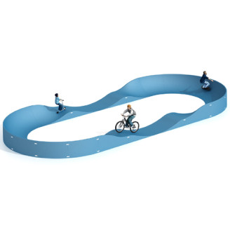 Piste de pumptrack en polyester renforcé